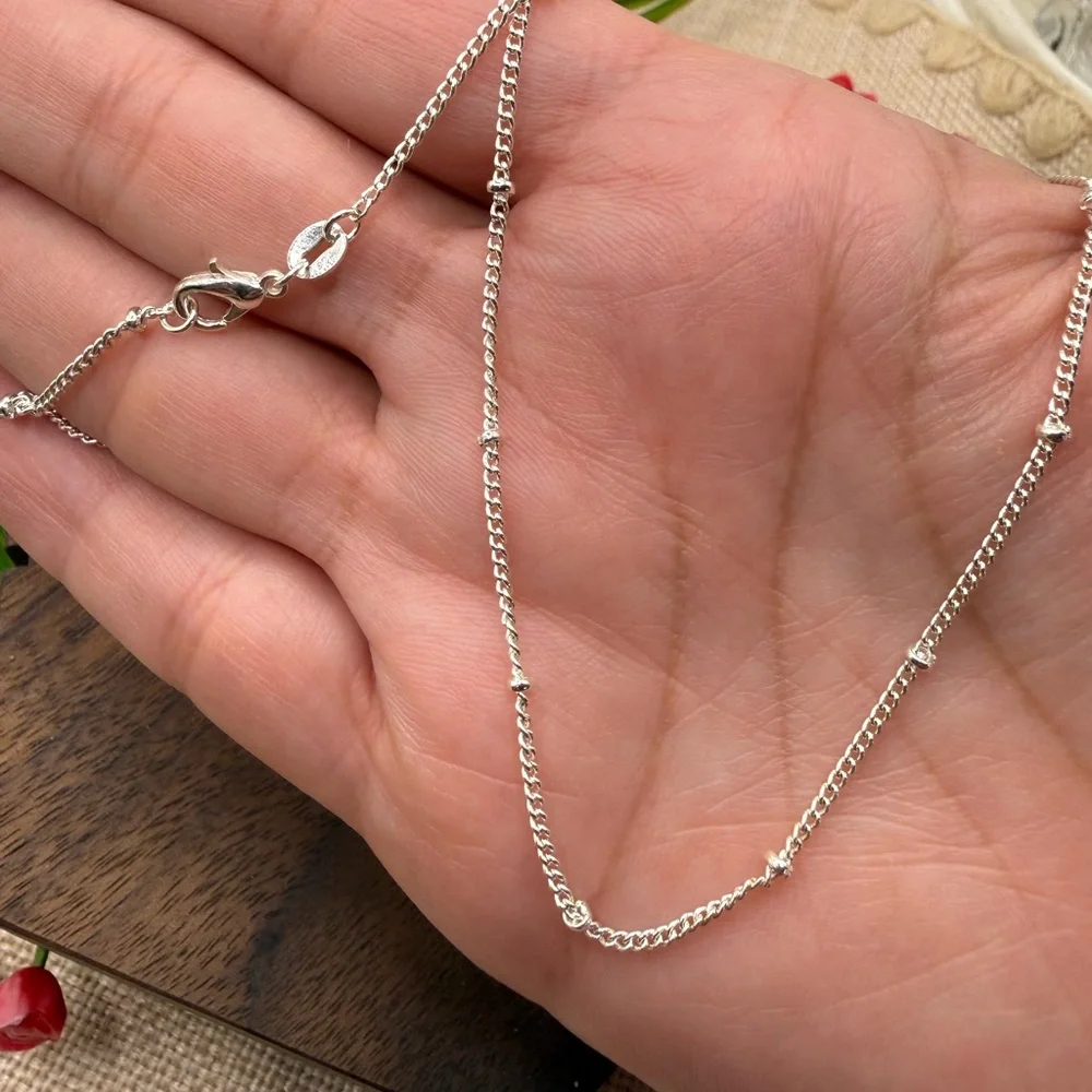Elegant Silver Chain Necklace 925